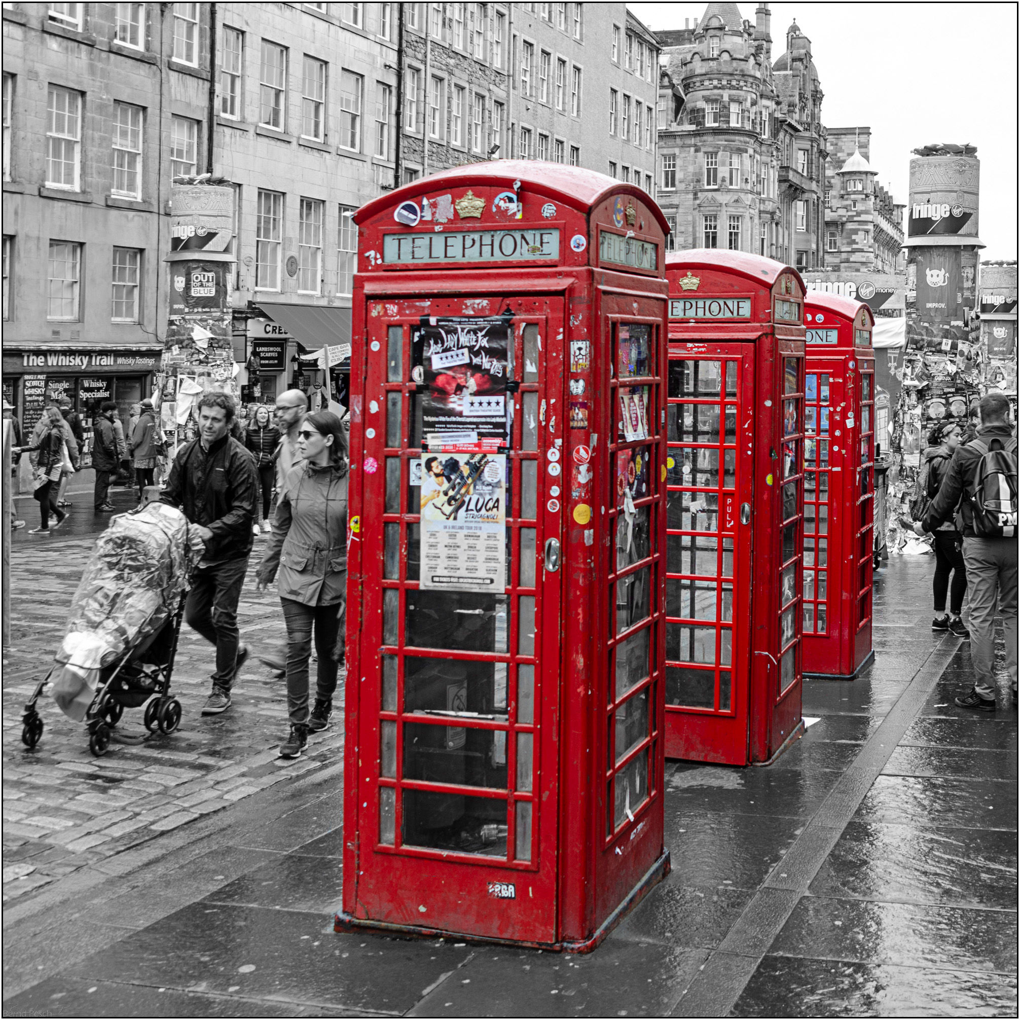 Telefonzellen auf der Royal Mile